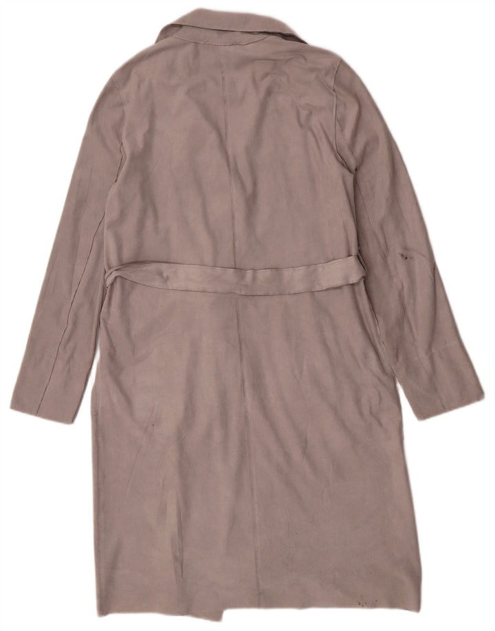 Trench Coat feminino de camurça sintética Esprit Reino Unido 14 poliéster cinza médio