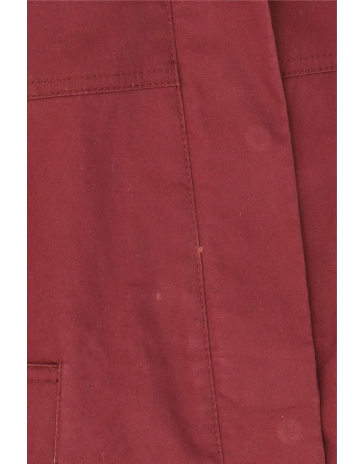 BODEN Womens Hooded Overcoat UK 6 XS Burgundy Cotton Vintage Boden and Second-Hand Boden from Messina Hembry 