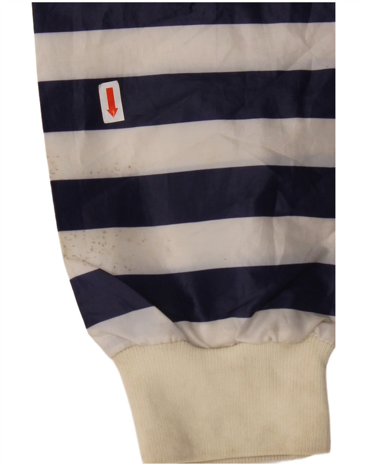 Jaqueta de chuva masculina com capuz INVICTA Reino Unido 40 grande poliéster listrado azul marinho