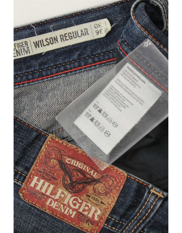 Tommy Hilfiger Masculino Wilson Regular Straight Jeans W36 L30 Azul Algodão