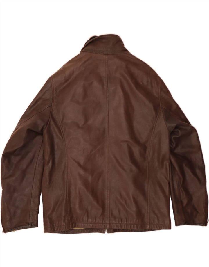 Jaqueta de couro masculina OAKWOOD UK 40 grande marrom