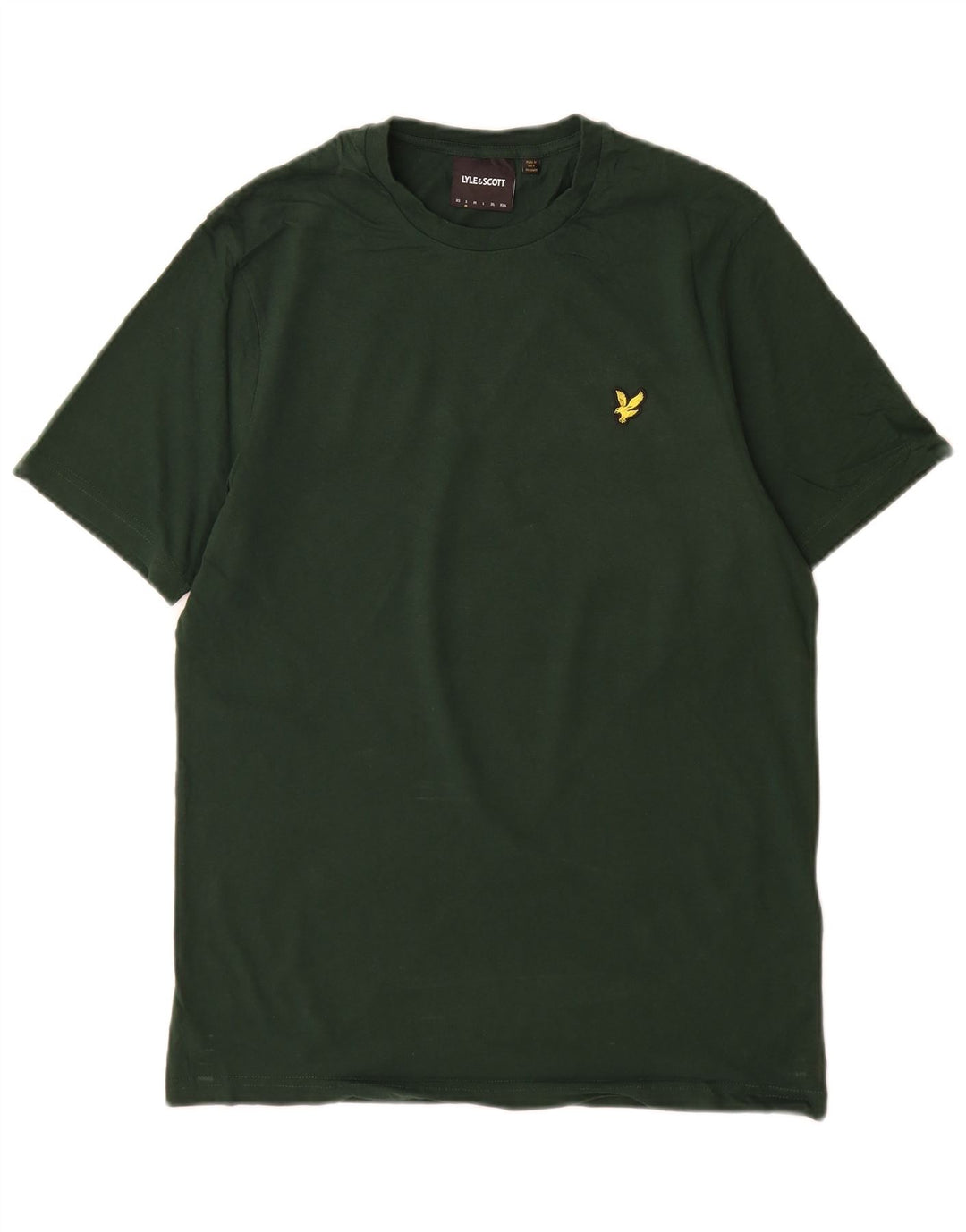 Lyle & Scott Camiseta masculina top pequeno algodão verde