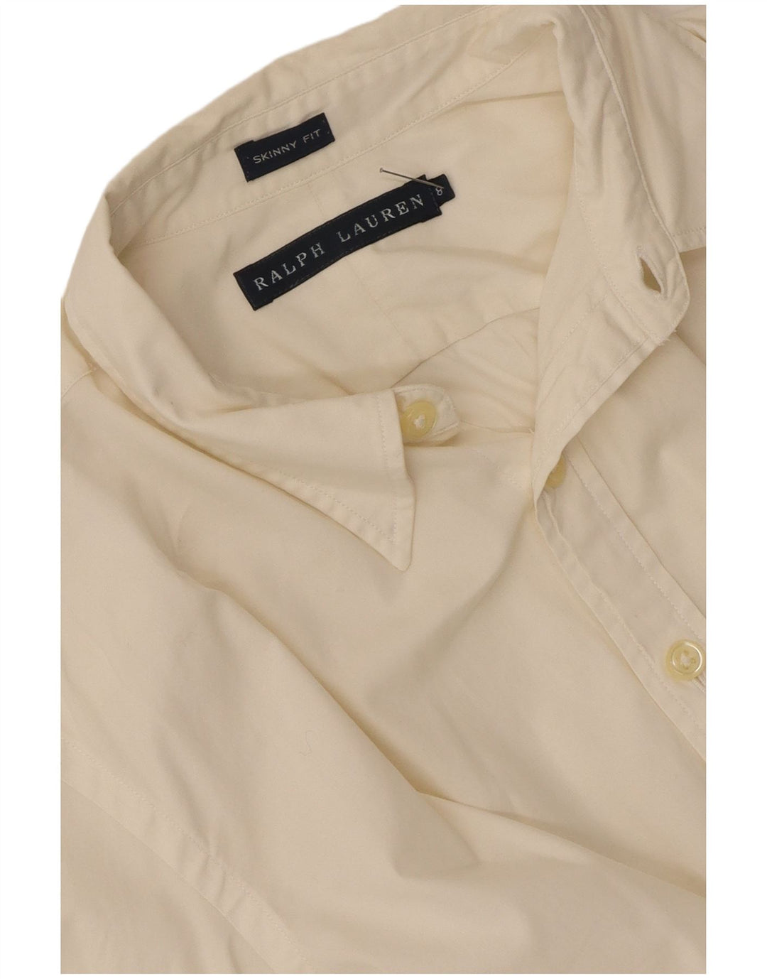 Camisa skinny feminina Ralph Lauren EUA 8 médio off white