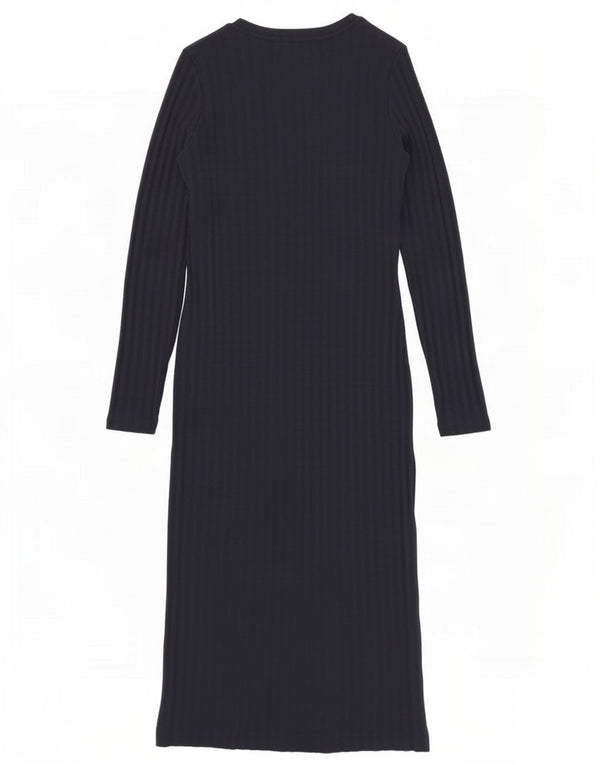 Vestido jumper feminino de manga comprida Marks & Spencer Reino Unido 8 pequeno azul marinho