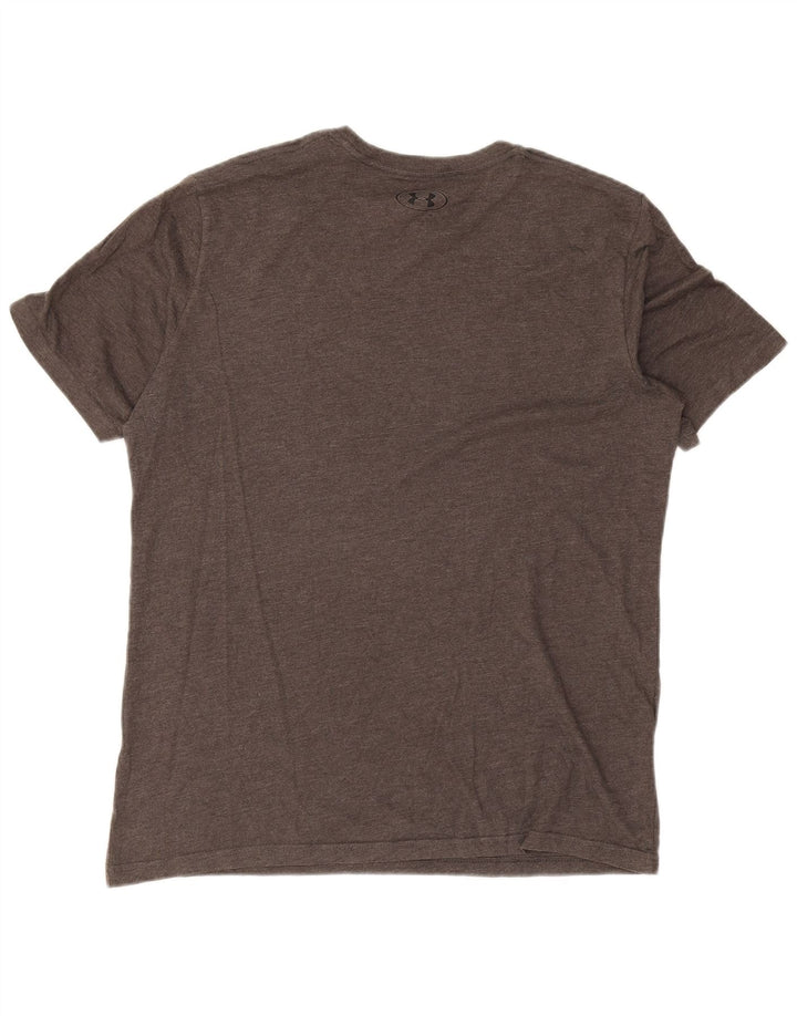 Camiseta gráfica masculina Under Armour cinza médio