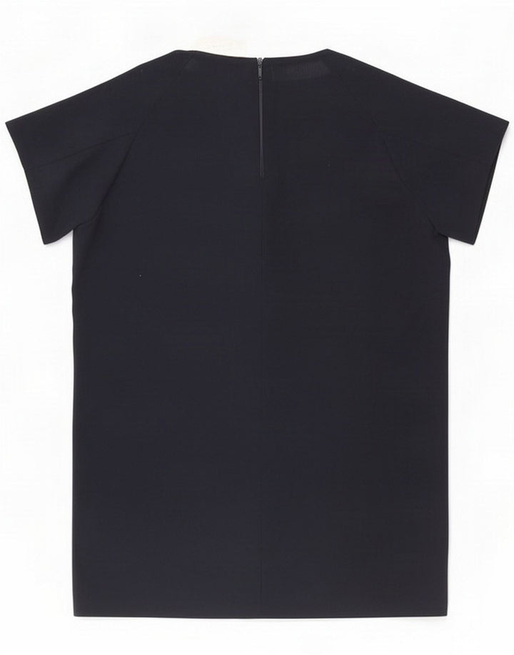 Zara Vestido feminino Shift UK 18 XL Poliéster azul marinho