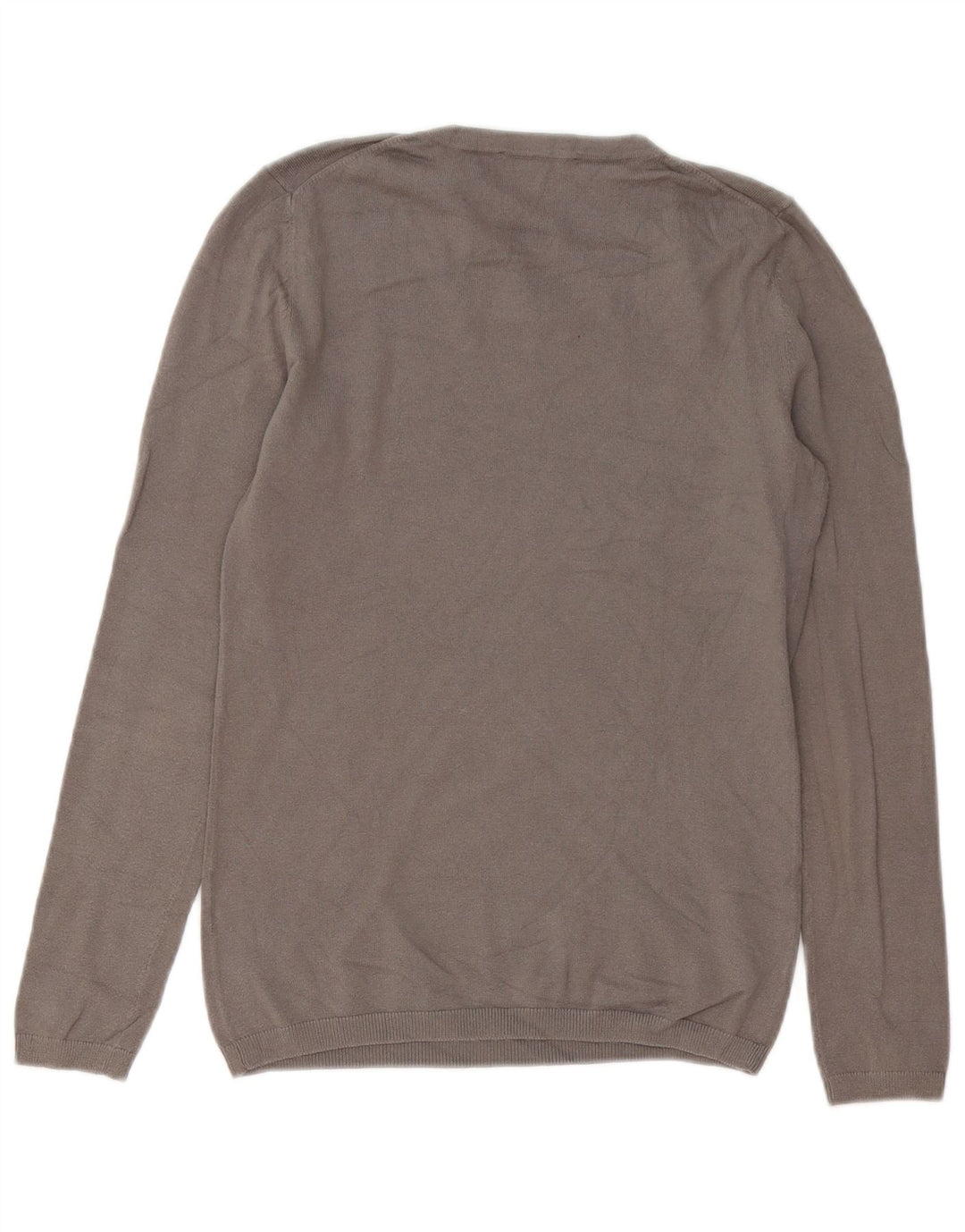 Suéter feminino TOMMY HILFIGER com gola redonda, Reino Unido 10, pequeno, cinza