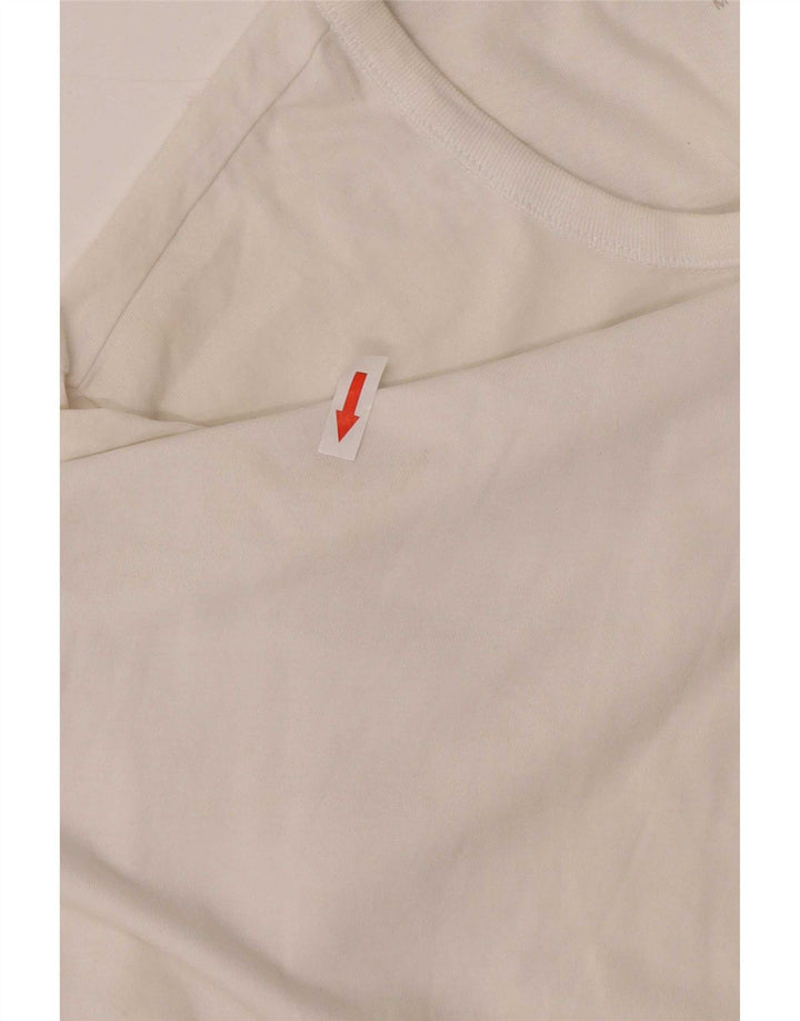 Hugo Boss Mens T-Shirt Top Pequeno Algodão Branco
