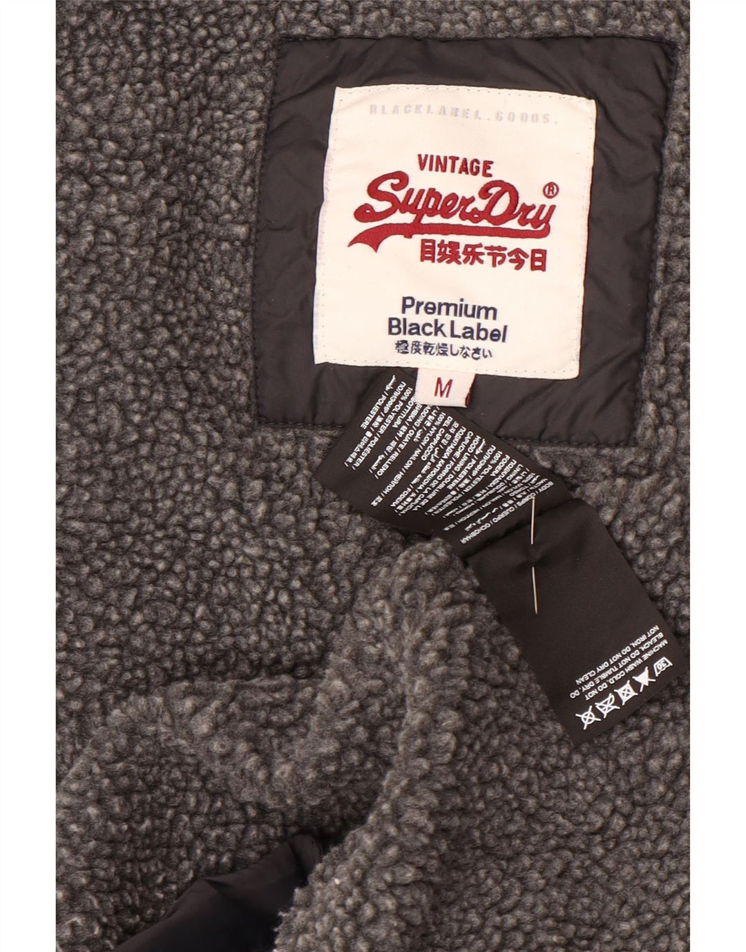 Colete masculino acolchoado com capuz SUPERDRY UK 38 nylon azul marinho médio