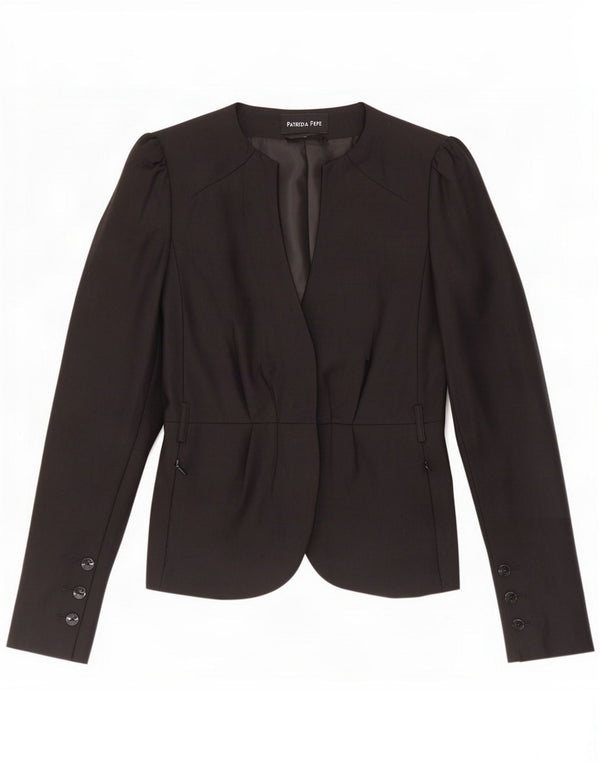 Patrizia Pepe Jaqueta blazer feminina IT 40 pequena lã preta