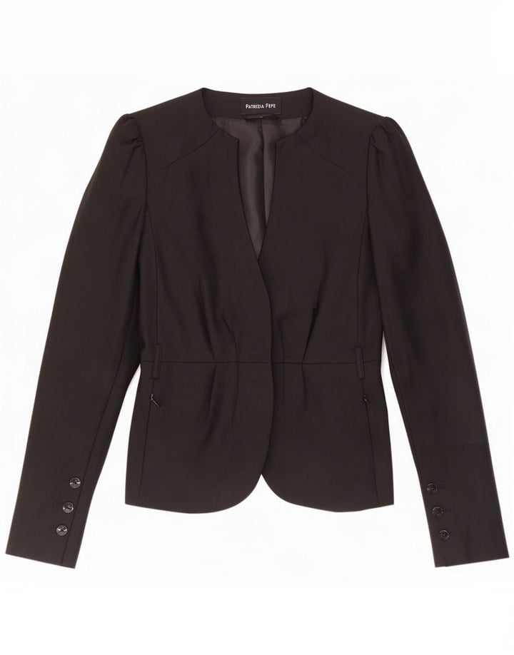 Patrizia Pepe Jaqueta blazer feminina IT 40 pequena lã preta