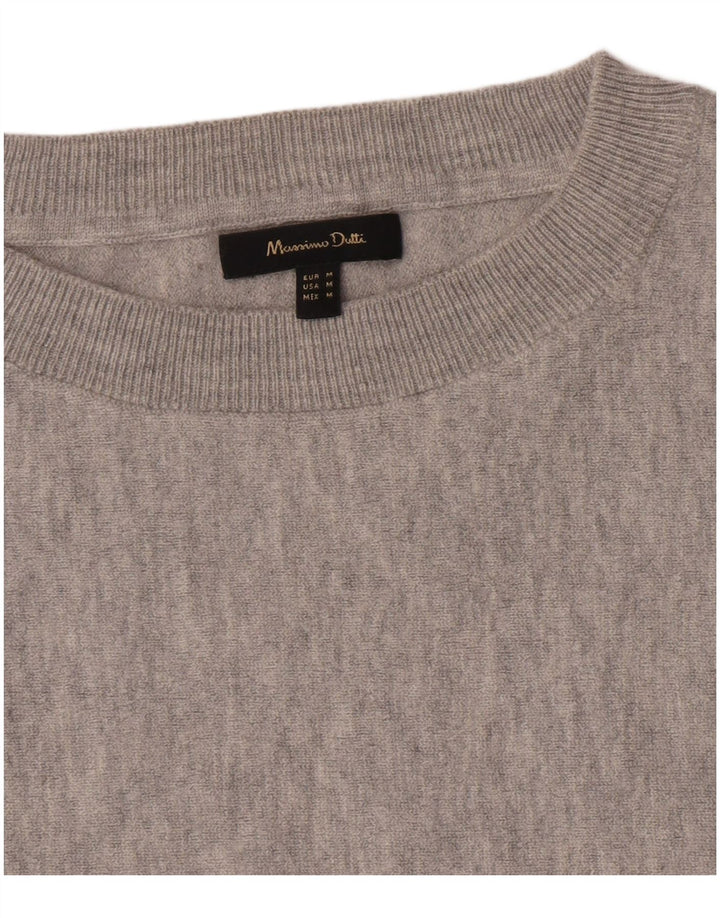 Suéter de moletom feminino Massimo Dutti Reino Unido 14 cinza médio manchado
