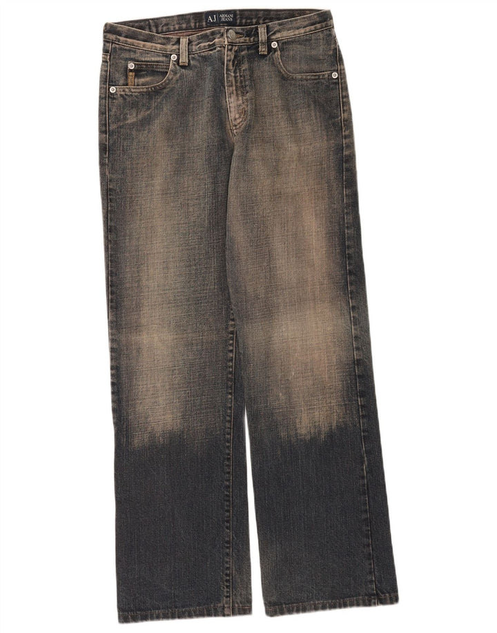 Armani feminino solto jeans W28 L30 algodão azul