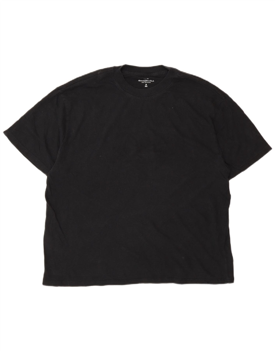 Camiseta masculina Abercrombie & Fitch de algodão preto médio