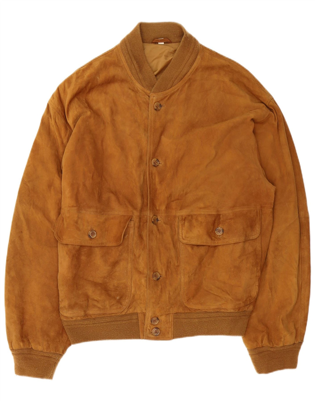 Jaqueta bomber masculina vintage de camurça IT 54 2XL marrom