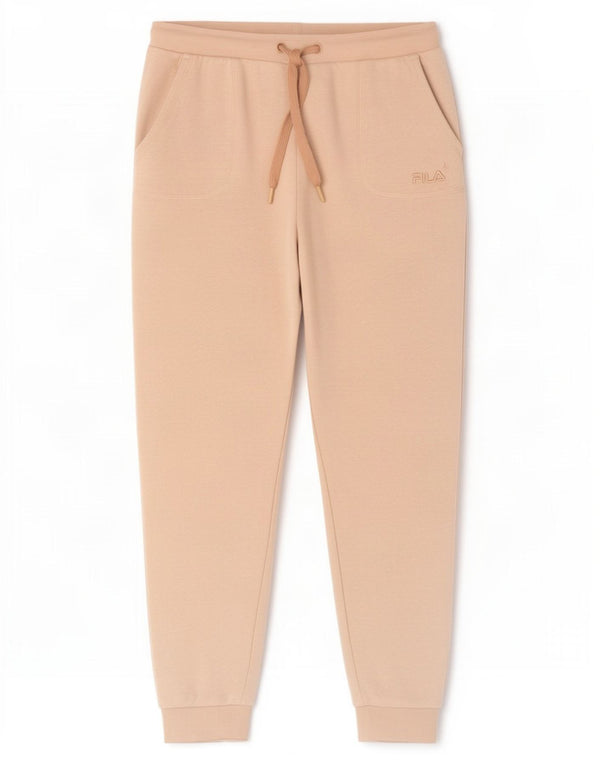 Calça de treino feminina Fila Joggers UK 12 algodão bege médio