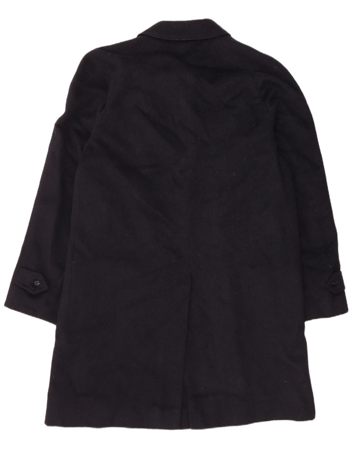 Sobretudo masculino Moessmer UK 38 lã virgem azul marinho médio