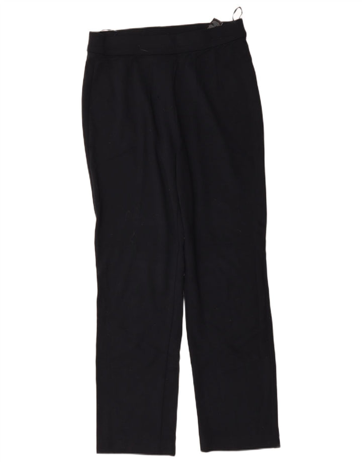 Calça casual feminina Marks & Spencer Reino Unido 12 médio W30 L30 azul marinho