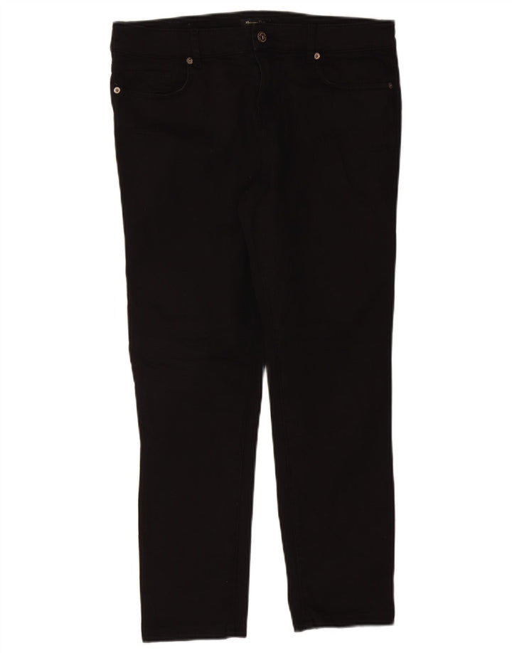 Calça jeans feminina Massimo Dutti cropped W32 L25 preta