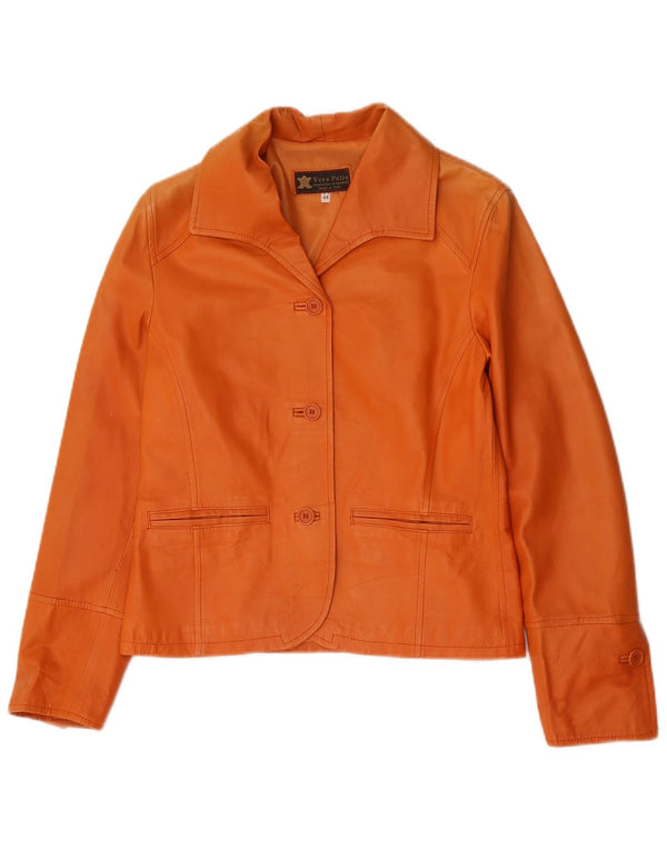Lavorazione Artigianale Jaqueta blazer feminina de 3 botões IT 44 Médio Laranja