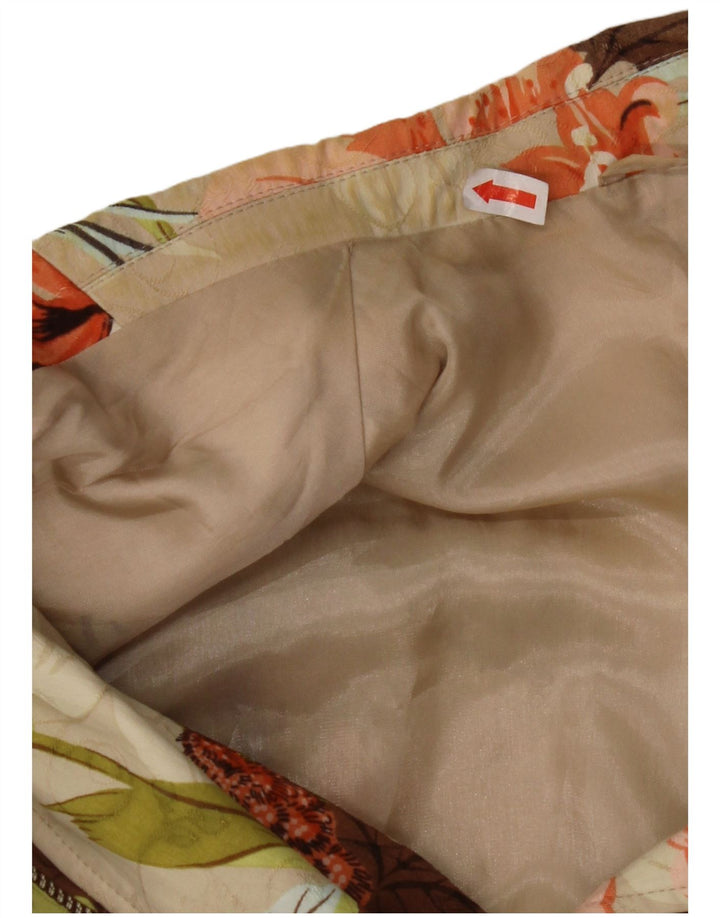 Jaqueta blazer feminina manga 3/4 GERRY WEBER Reino Unido 20 2XL bege floral