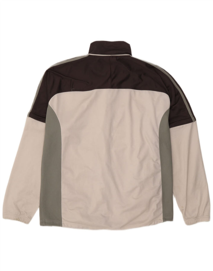 Asics Mens Tracksuit Top Jaqueta Grande Bloco de cores branco
