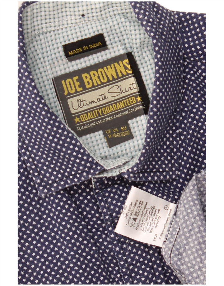 Camisa masculina JOE BROWNS algodão manchado azul médio