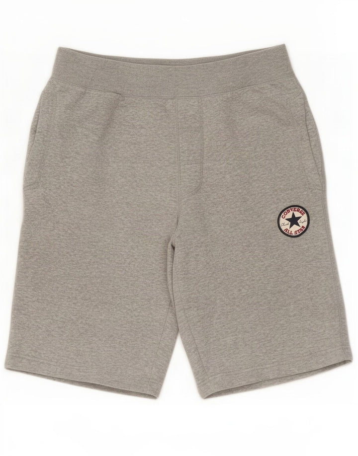 Converse Mens Sport Shorts Pequeno Algodão Cinza
