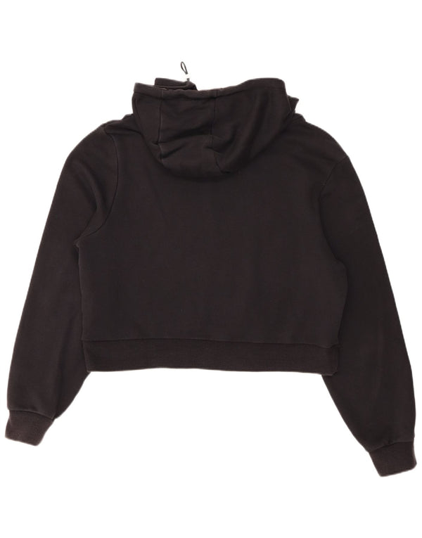 Suéter Ellesse feminino com capuz e estampa gráfica UK 14 grande algodão preto