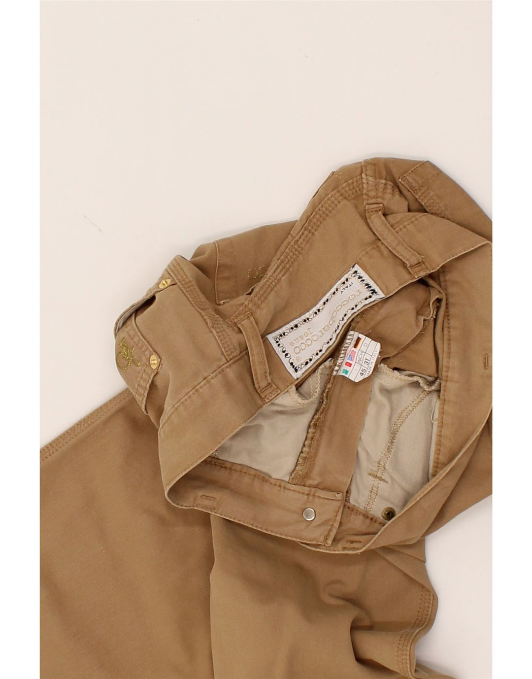 ROCCOBAROCCO Womens Slim Casual Trousers IT 45 Medium W28 L28 Brown Cotton Vintage Roccobarocco and Second-Hand Roccobarocco from Messina Hembry 