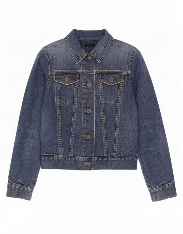 Jaqueta jeans feminina Gap Petite Reino Unido 10 algodão azul pequeno
