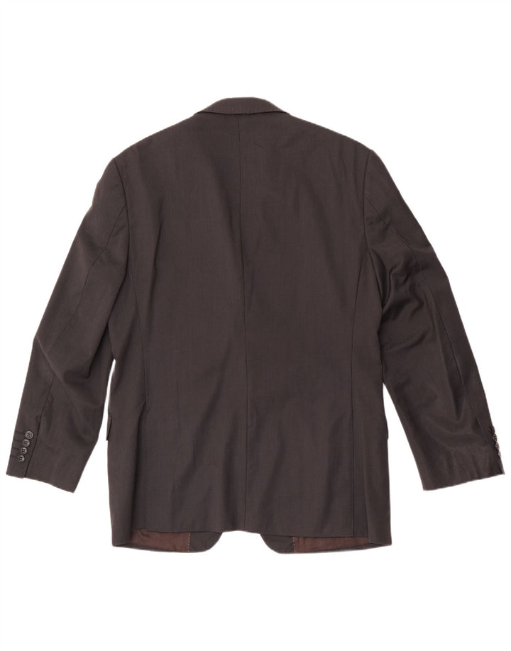 Jaqueta blazer masculina de 2 botões Marks & Spencer Reino Unido 40 risca de giz cinza médio