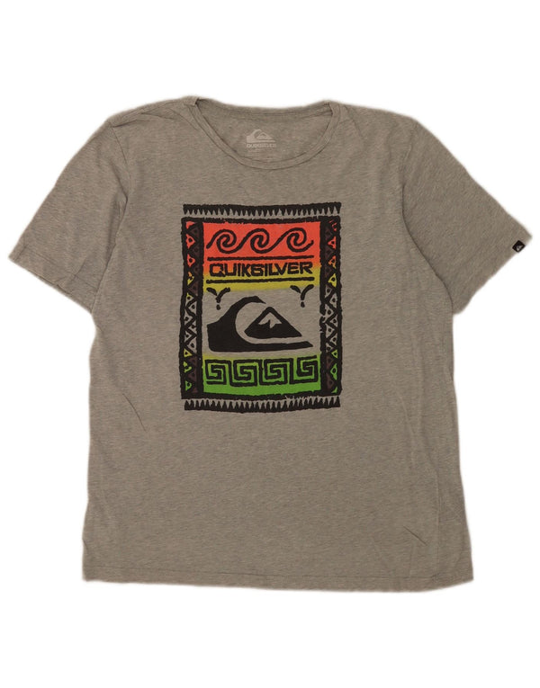 Camiseta Quiksilver Boys Regular Fit Graphic 15-16 anos cinza manchado
