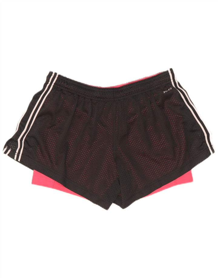 Shorts esportivos femininos Nike Dri Fit UK 14 grande poliéster preto