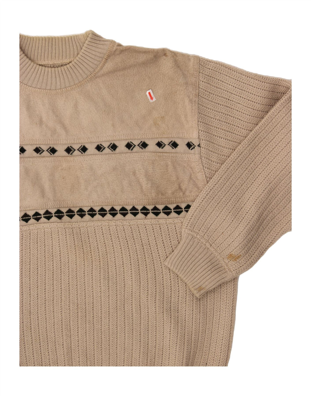 MALAGRIDA Mens Turtle Neck Jumper Sweater Medium Beige Wool Vintage Malagrida and Second-Hand Malagrida from Messina Hembry 