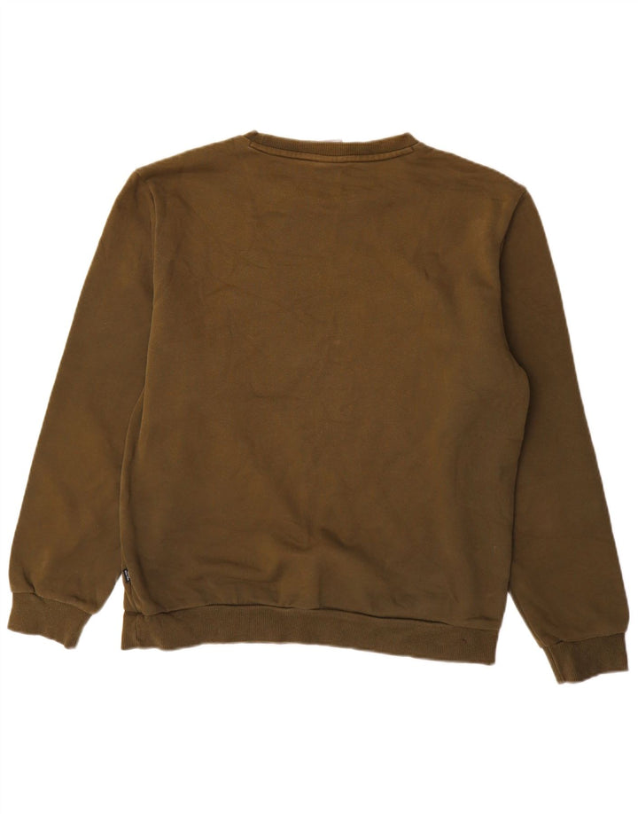Puma Mens Graphic Moletom Jumper Médio Algodão Cáqui