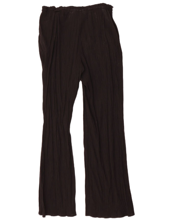 Calça feminina Zara Flare casual médio W32 L32 preta viscose