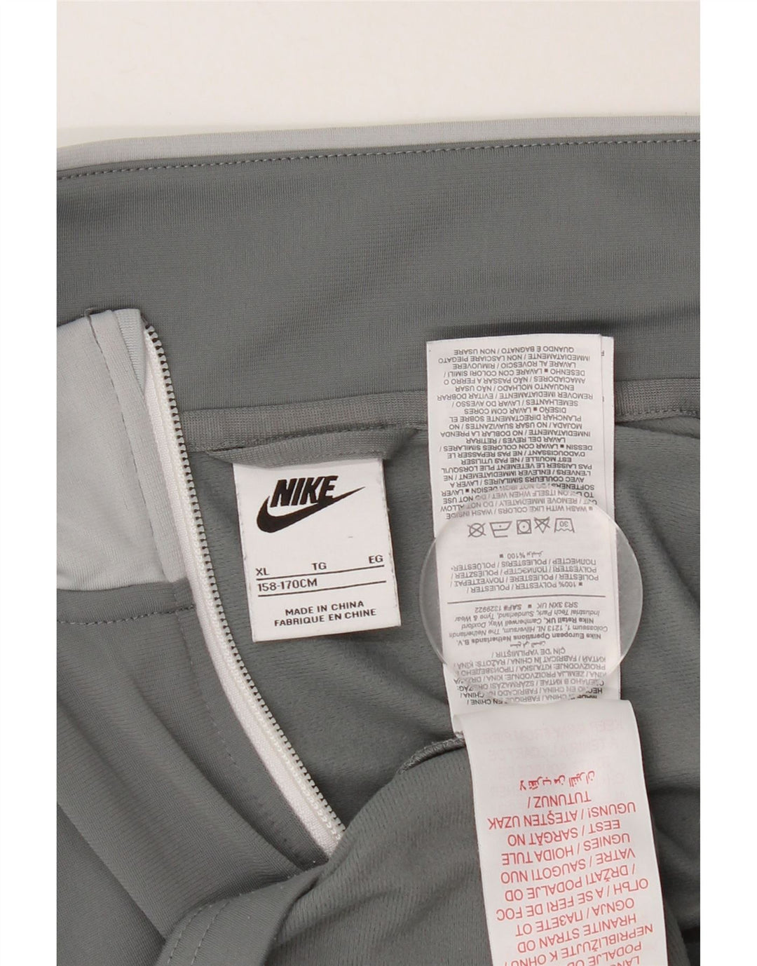 NIKE Boys Tracksuit Top Jacket 13-14 Anos XL Cinza Poliéster