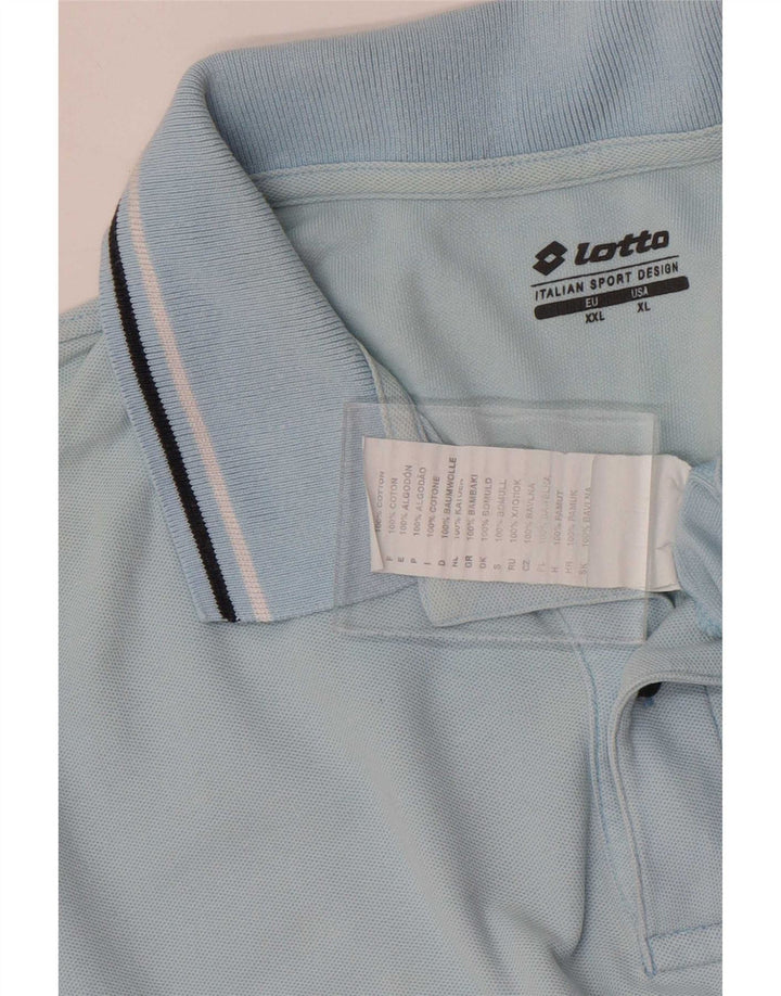 Camisa polo masculina Lotto XL listrada azul