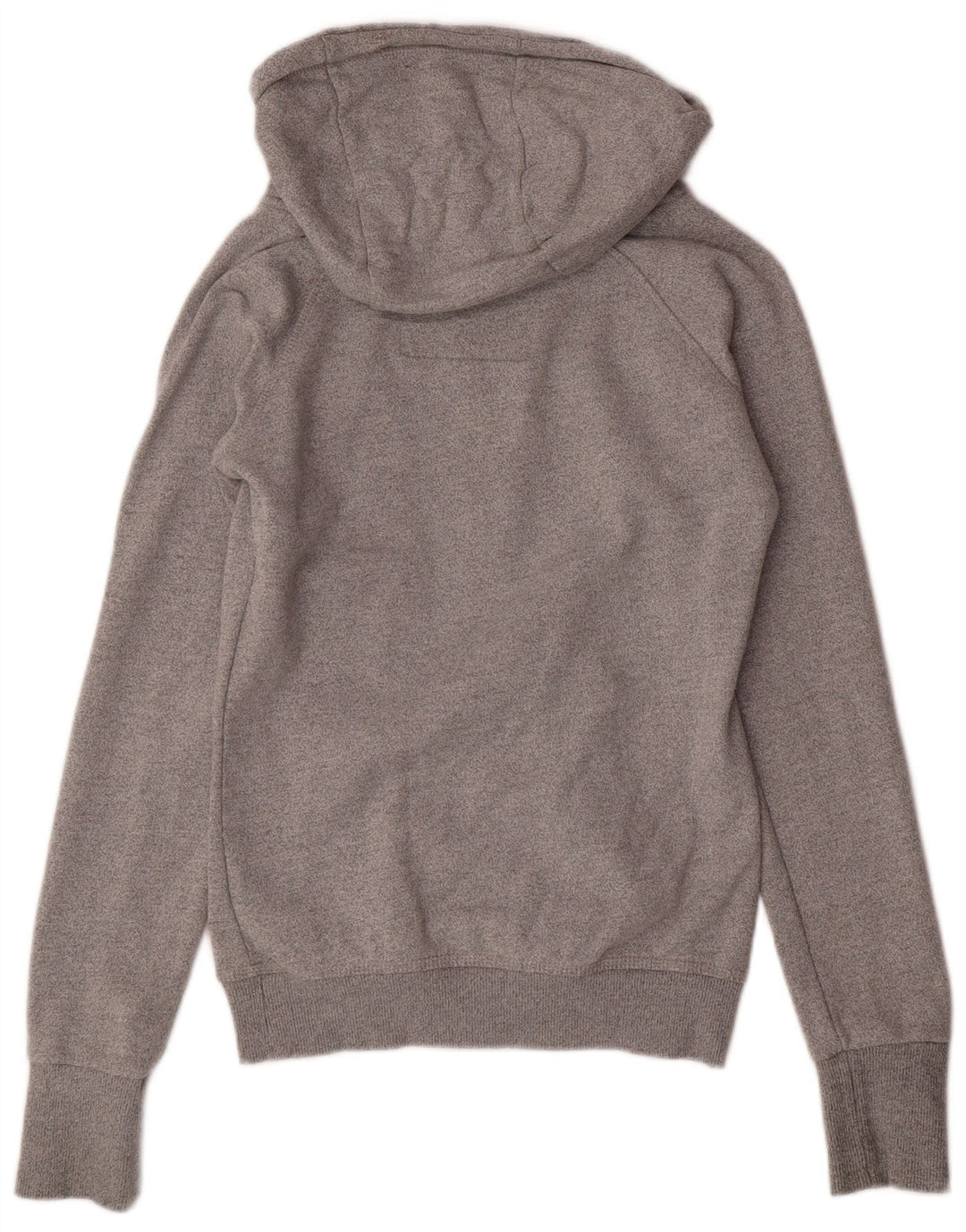 SUPERDRY moletom feminino com capuz e ajuste solto gráfico UK 4 2XS algodão cinza