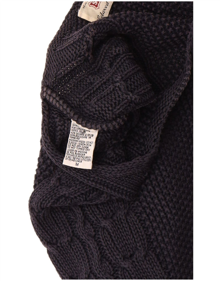 Suéter feminino SISLEY com gola canoa Reino Unido 14 médio azul marinho