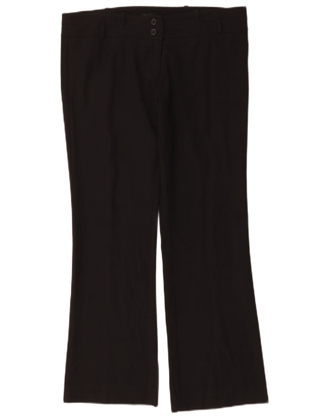 Calça casual feminina Oasis Bootcut UK 12 médio W34 L29 poliéster preto