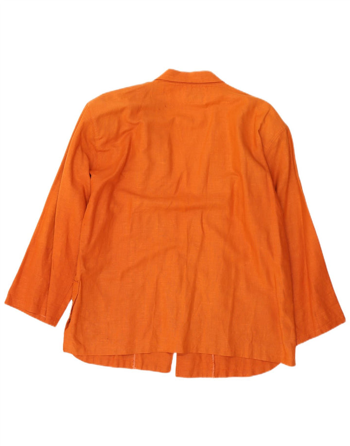 Jaqueta Blazer Vintage Feminina com 1 Botão Reino Unido 18 XL Laranja