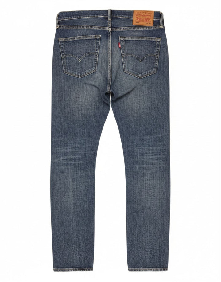 LEVI'S Feminino 519 Slim Jeans W32 L32 Azul Algodão