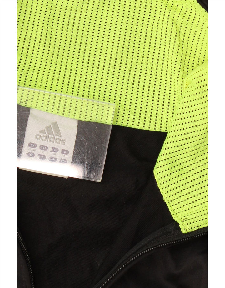 ADIDAS Mens Graphic Tracksuit Top Jacket UK 36/38 Pequeno Preto