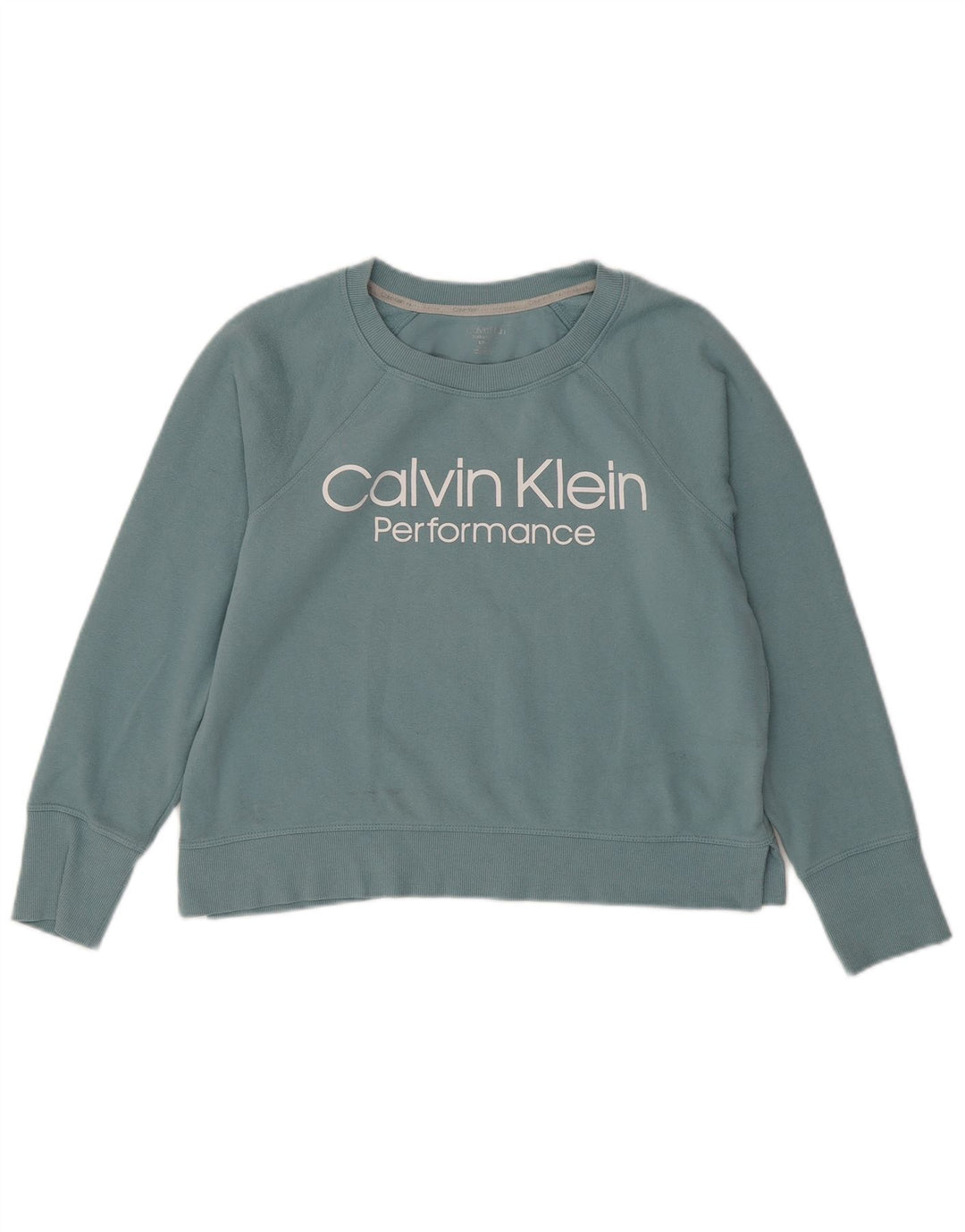 Jumper de moletom feminino grande CALVIN KLEIN Reino Unido 10 pequeno verde