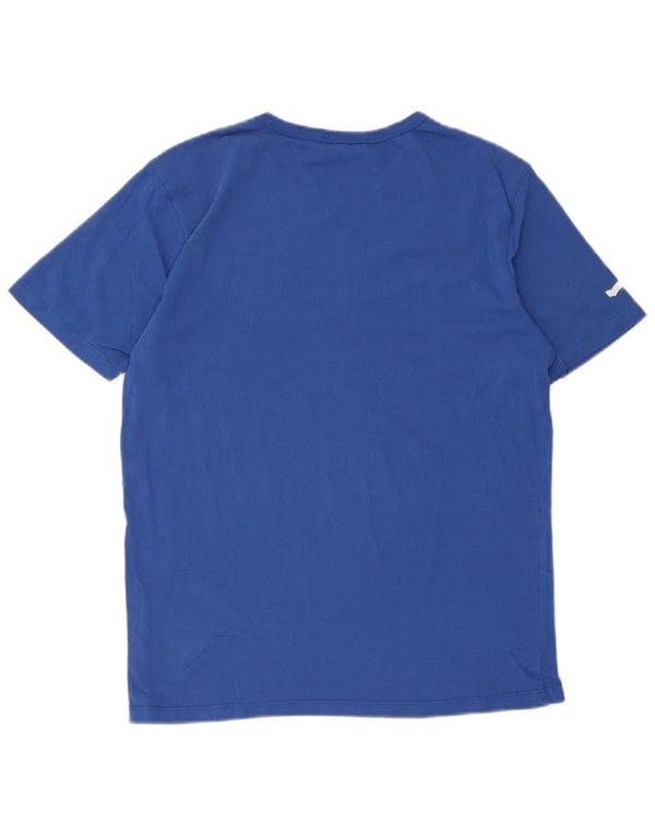 Camiseta gráfica masculina Gas Top grande algodão azul