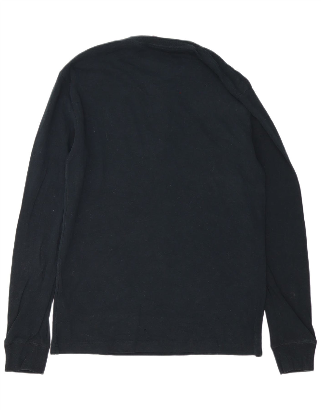Superdry Mens Top Manga Longa Grande Algodão Preto