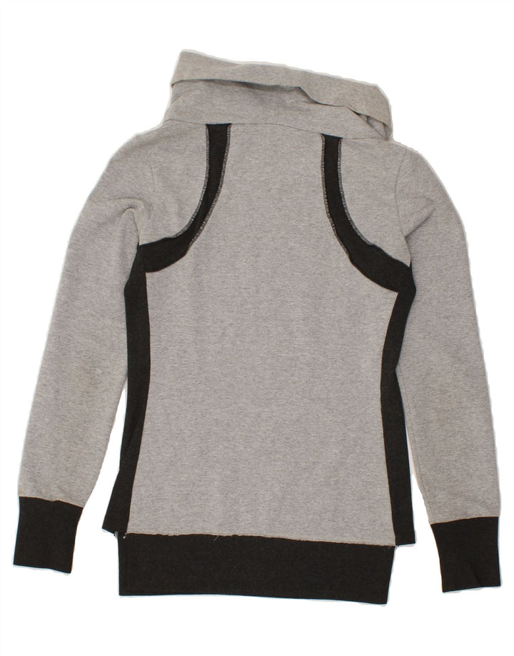 CONVERSE Womens Graphic Roll Neck Sweatshirt Jumper UK 10 Small  Grey Vintage Converse and Second-Hand Converse from Messina Hembry 