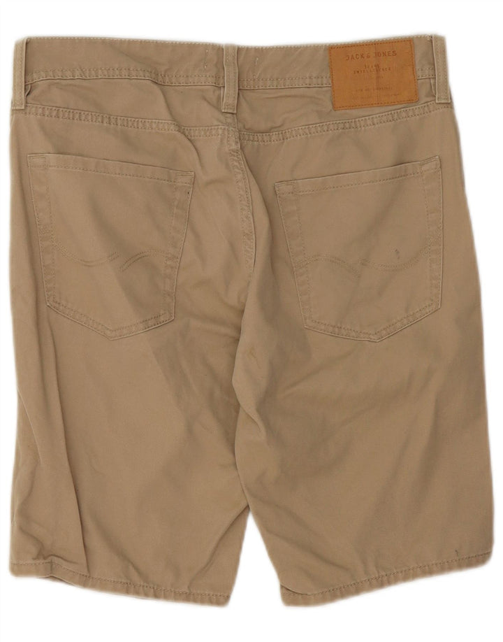 Jack & Jones Mens Casual Shorts Pequeno W29 Algodão Bege